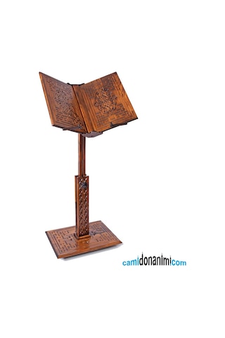 Yükseklik Ayarlı Oyma Asansörlü Ahşap Rahle Motifli