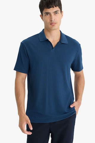 Defacto Regular Fit Krinkıl Polo Yaka Kısa Kollu Tişört E1207ax25aunv147 Lacivert