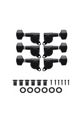 Midex Ab1-bk Akustik Gitar Kaliteli Burgu Takımı Yedek Parça Siyah Renk