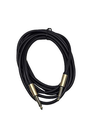 3 Metre 6.35 Mm To 6.35 Mm Ses Kablosu - Stereo Çivi Jak Enstrüman Ve Amfi Bağlantı Kablosu