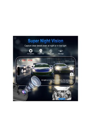 3 Kameralı Araç Dvr 360 Video Kayıt Cihazı, Ön + Sol + Sağ Dikiz Kamera, Arka Kameralı, Wifi Bb3dashcam