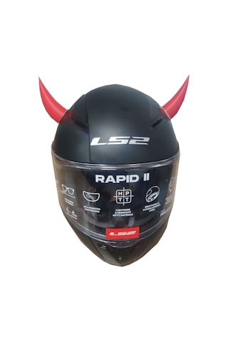 Motospartan Kask Boynuzu Kırmızı 7.5cm