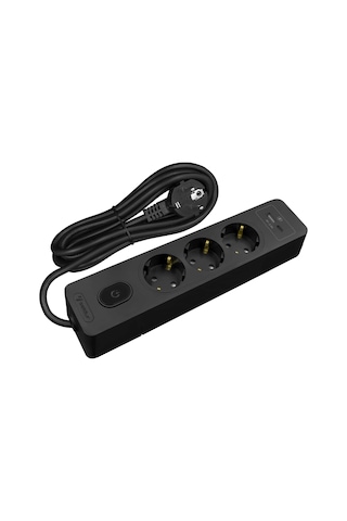 Seldur Kablolu Usb/type-c 3'lü 2 Metre Siyah Grup Priz 2 M