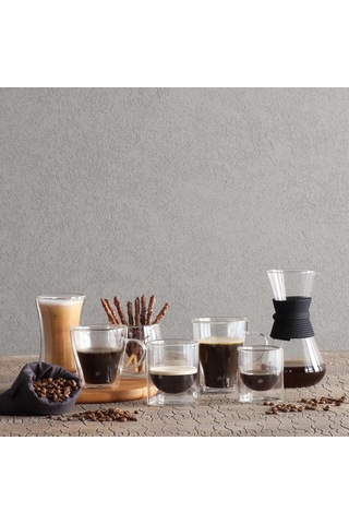 Jumbo Glory Double Wall 2'li Kulplu Bardak 250 Ml Şeffaf