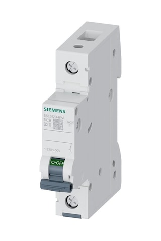 Siemens 5SL6120-6YA 1 Fazlı 20A B Tipi 6kA Otomatik Sigorta