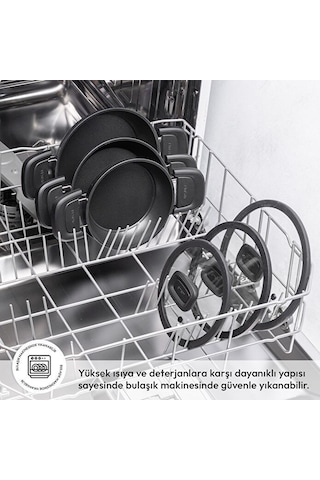 Emsan Diamente 6 Parça Sahan Seti Siyah