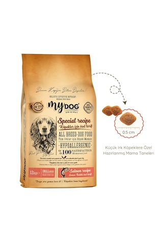 Mydog Az Tahıllı Somon Balıklı Küçük Irklar İçin Köpek Maması 12k