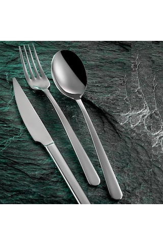 Kütahya Porselen Elite Sade 89 Parça Çatal Bıçak Takımı Gümüş