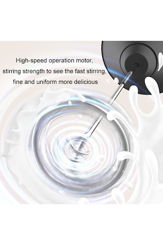 Cbtx Mini Elektrikli El Süt Köpürtücü Krem Karıştırıcı Siyah
