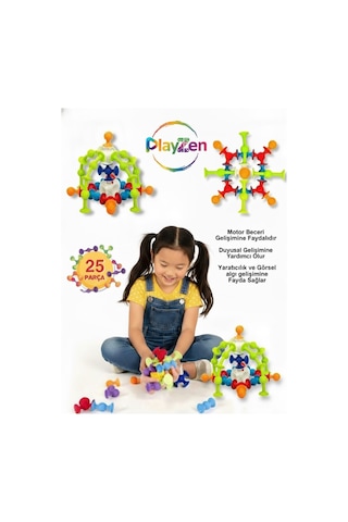 Vakum Molekül 25 Parça Yapı Taşları Fidget & Duyusal Eğitici Oyuncak 3 Yaş+