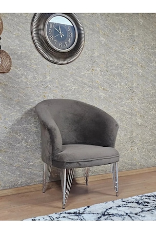 Tekli Teddy Krom Kaplama Telli Ayak Çay Seti Koltuk Tekli Berjer Çok Renkli