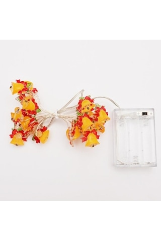 Dancemonkey 5 M 50 Işıklar Noel Ağacı Dekorasyon Işık Dize Noel Çan Şenlikli Atmosfer Işık Dize Akülü, Renkli Led Çok Renkli