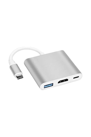 3 In 1 Type-c To Hdmı Usb 3.0 Çevirici Dönüştürücü Adaptör 4k