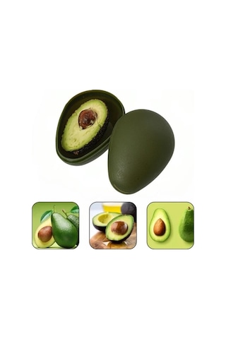 Trendooze Yeşil Avocado Saklama Kabı Buzdolabı Dondurucu Dayanıklı Gaojunshop01 Yeşil