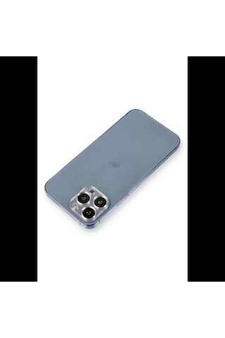 Apple İphone 12 Pro Metal Kamera Lens Koruma Cam - Gümüş