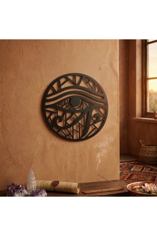 Horus Gözü Duvar Tablosu Mdf Lazer Kesim Geometrik Modern Duvar Süsü Eye Of Horus Dekor