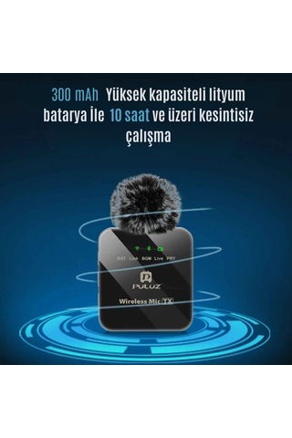 2 Li Kablosuz Yaka Mikrofonu Type-c & Lightning , Dsp Gürültü Azaltma, Android Apple Uyumlu iPhone Canlı Yayın Video Ses Kayıt Mikrofonu
