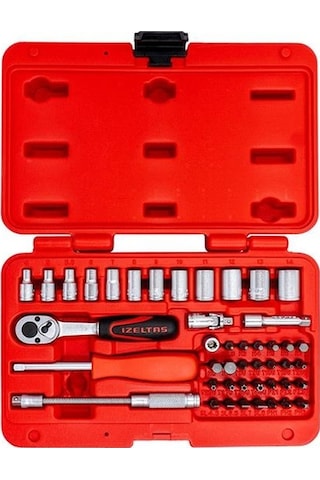İzeltaş 14000005133 1/4'' Altı Köşe Mini Lokma Anahtar Ve Bits Set 45 Parça