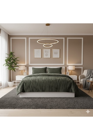 Comfort Yorgan Seti Çift Kişilik Ivy Haki Yeşil