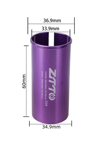 Ztto Bisiklet Koltuğu Direği Adaptörü Alüminyum Bisiklet Selesi Direği Tüpü Azaltıcı Kol Dönüştürücü - 33,9 Mm'den 34,9 Mm'ye