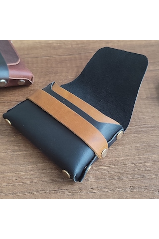 Sumerian Leather Craft Deri Cüzdan Kadın Siyah