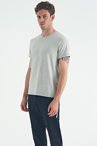 Tommy Life Calvin Gri Melanj Basic Erkek T-shirt - 88245 GRI MELANJ