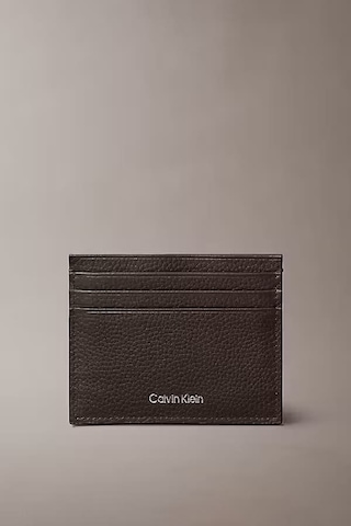 Erkek Dokulu Yazı Baskılı Kartlık - Kahverengi Ck Dark Brown