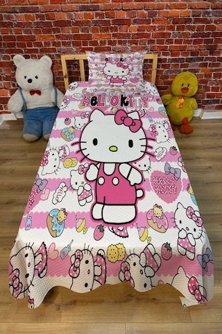 Dijital Baskı Hello Kitty Nevresim Takımı