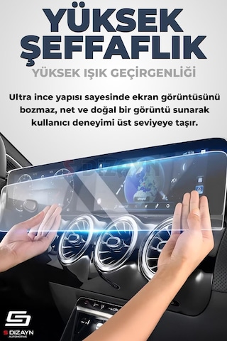S-dizayn Ford Tourneo Custom Titanium Plus 7 İnç 9h Nano Multimedya Ekran Koruyucu Mat 2019-2022 A+ Kalite