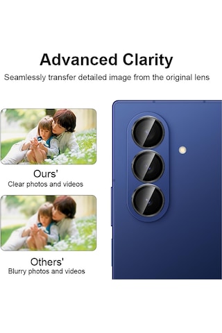 Samsung Galaxy Uyumlu Z Fold 7 Kamera Koruma Lens Koruyucu Temperli Cam