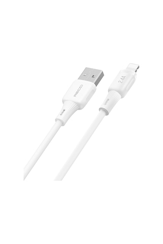 Recci Rs52l Usb-a To Lightning 2.4a Hızlı Şarj Özellikli Data Ve Şarj Kablosu 1m Beyaz