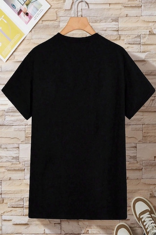 Pamuklu San Francisco Baskılı Oversize T-shirt Siyah