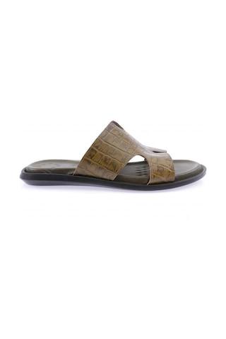 Dgn 3019-23y Erkek Merdane Baskili Terlik 3019-2133-R7098 Haki
