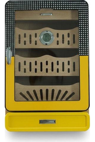 Cigarloong Camlı 4 Çekm.puro Kutusu Humidor Sarı 150's