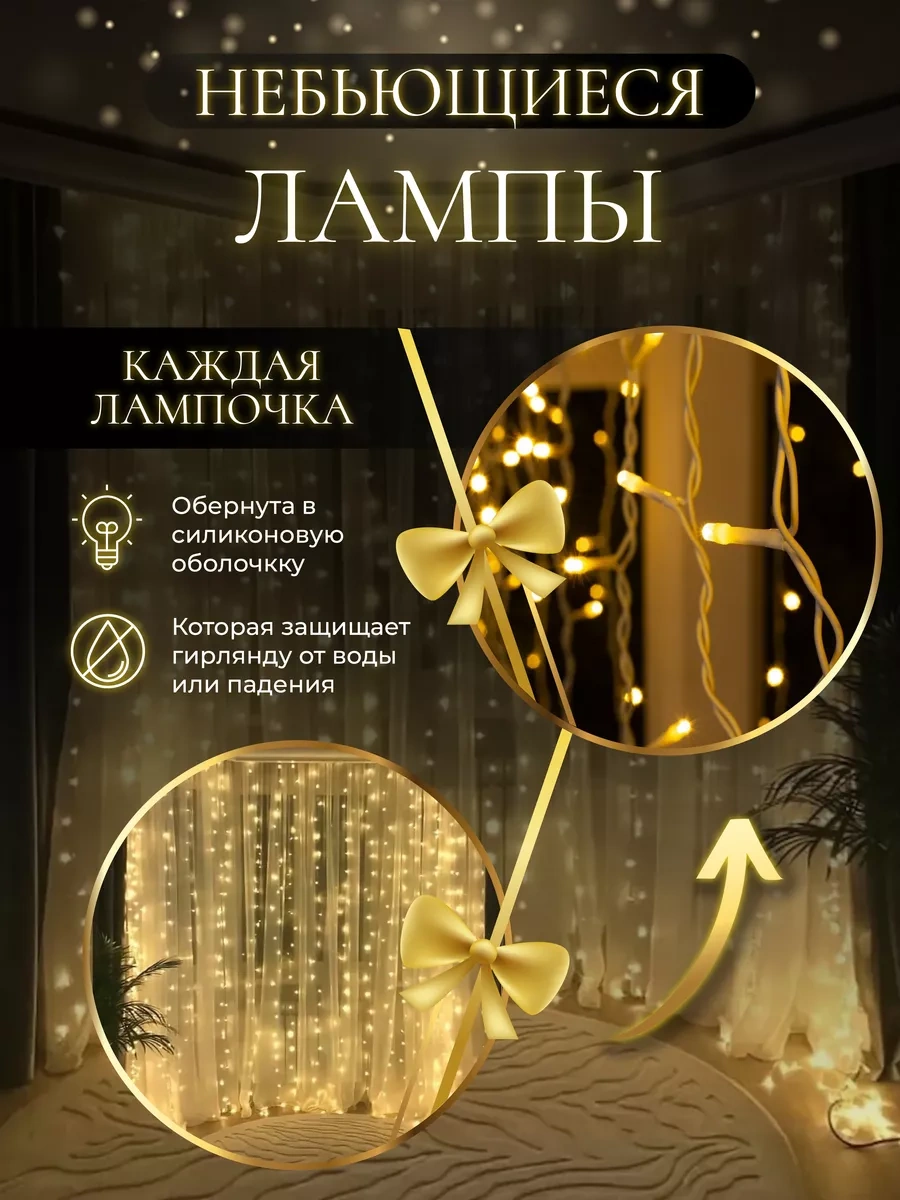 Sale Way Sarı Pencere Perdesi Işık Zinciri 2x2 170398480 Gri