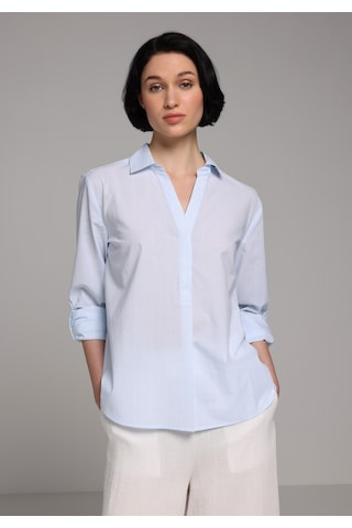 Colin's Colins Regular Fit Shirt Neck Çizgili Kadın Mavi Roll-up Gömlek Cl1081253 Q1.v1 Ble