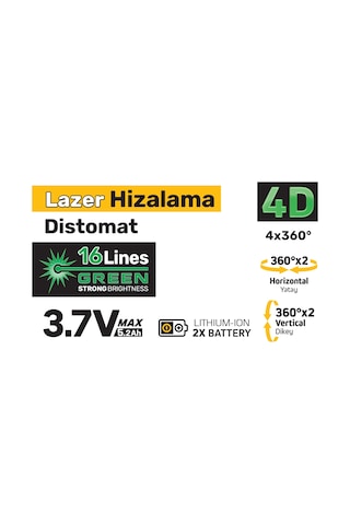 Sgs5429 Lazer Hizalama Distomat Şakül 16 Yeşil Çizgi