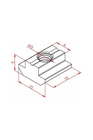 T Kanal Somunu M5 20x20 K6