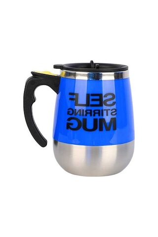 Pazly 400 Ml Kendinden Karıştırmalı Kapaklı Kupa - Otomatik Karıştırma Mavi Diğer Diğer