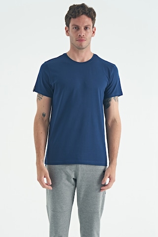 Air Jones Tommy Life Calvin İndigo Basic Erkek T-shirt - 88245 Indıgo