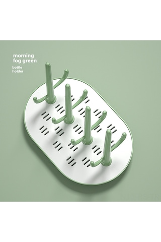 Reedark Yeni Kaktüs Desenli Yeşil Bebek Biberon Kurutma Rafı - Çok Fonksiyonlu, Ayırırlanabilir Ve Taşınabilir Meme Sütü Aletleri沥干 Seti