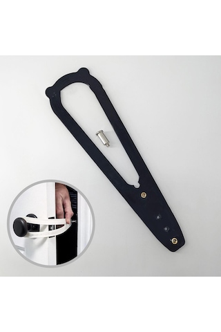 Homyl Ayarlanabilir Kapı Askısı Evcil Hayvan Malzemeleri Siyah