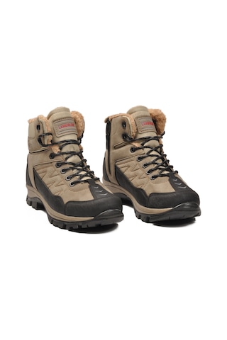 Ayakmod Bej İçi Kürklü Kaymaz Taban Soğuğa Dirençli Erkek Outdoor Bot 980 M Bej