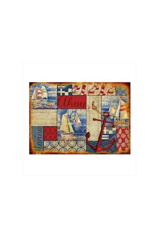 Bedeko Kırk Yama Deniz Temalı Mdf Poster 50 Cm X 70 Cm