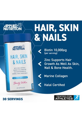 Applied Nutrition Hair, Skin & Nails, 60 Caps