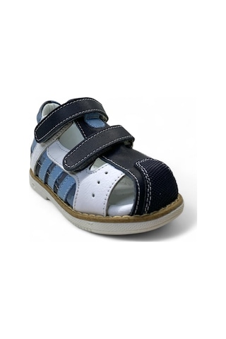 636 Bebek Deri Korseli Sandalet Lacivert/mavi Lacivert - Mavi