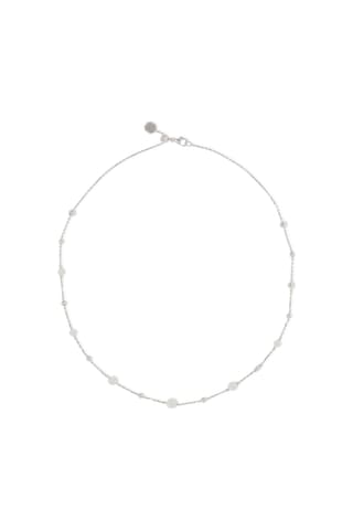 Şık 18k Beyaz Altın Ve Pırlanta Choker Kolye Çok Renkli