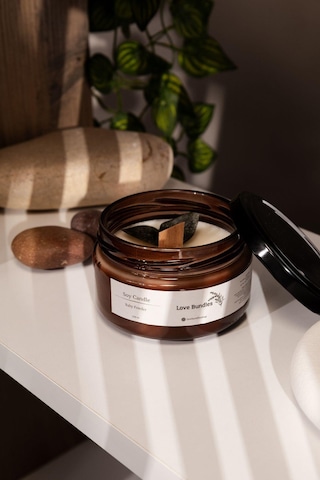 El Yapımı Bebek Pudrası Kokulu %100 Soya Wax Mumu 230ml-3219