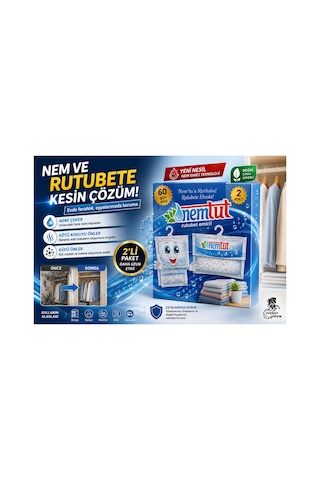 Nem Alıcı Rutubet Giderici 2 Kg 4'li Paket Koku Ve Küf Önleyici
