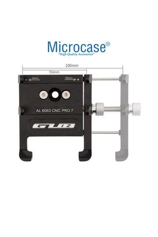 Microcase Pro 7 Alüminyum Ayarlanabilir Motosiklet Bisiklet Scooter Telefon Tutucu - Al5094 Siyah